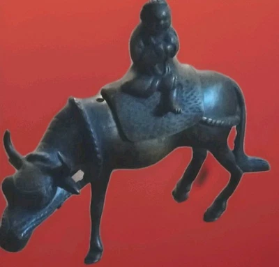 Китайская бронзовая благовонная горелка кадильница для путешественников Лао-цзы водяной буйвол периода Цин - Изображение 1 из 4