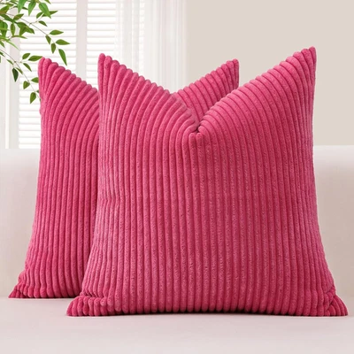 2er Set Cord Kissenbezüge Sofa Couch Deko Weich Schlafzimmer Wohnzimmer - Bild 1 von 4