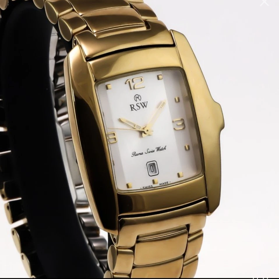 RSW • Reloj Suizo • Acero Manchado PVD Oro • Cuarzo 32.8x38.35mm 3ATM • RSW9200 Foto 1 de 4