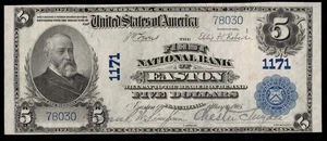 1902 $5 THE FIRST NB OF EASTON PA - Picture 1 of 3