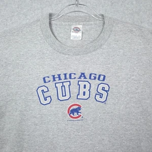 Vintage Chicago Cubs Shirt Herren XL grau Kurzarm Rundhals Baseball Y2K Tee - Bild 1 von 7