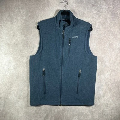 Solaris Vest Mens Medium Blue Fleece Full Zip Pockets Mock Neck Outdoor Travel - Image 1 of 4