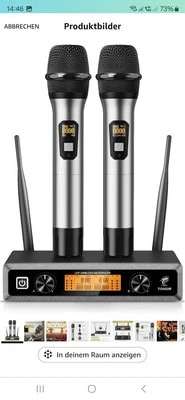 Zweimal Funkmikrofon Neuwertig Uhf  Dj Party Karaoke - Bild 1 von 3