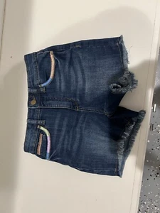 Joes Jeans Shorts Girls 14 Blue Cuffed Stretch - Picture 1 of 6