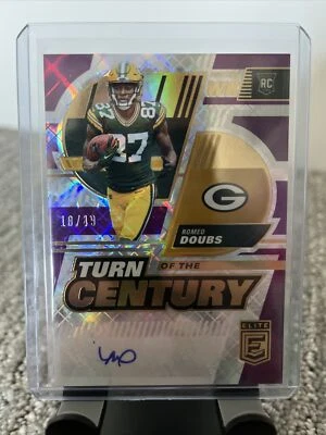 Romeo Doubs 2022 Panini Donruss Elite Turn Of The Century Purple RC Auto /49 SSP - Image 1 of 2