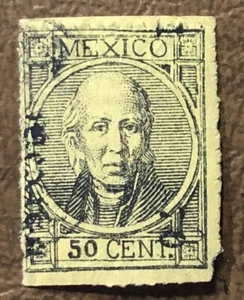 Mexico Stamps Sc 55 Used With Overprints And Perforations - Picture 1 of 2