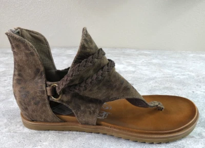 Sandalia Muy G Mujer 10 Sariah Gladiador Guepardo Lona Genial Cómoda Tanga Zapato Foto 1 de 4