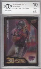 2009 Upper Deck 3D Stars rc JOSH FREEMAN bucs ud Rookie card MINT bgs BCCG 10