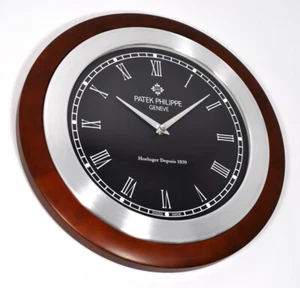 PATEK PHILIPPE CALATRAVA WOOD DEALERS MURALE CLOCK TIMEPIECE - Picture 1 of 9