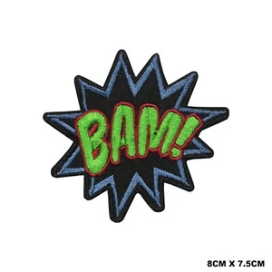 Lote de parche bordado con logotipo de película de superhéroes BAM hierro/costura - Imagen 1 de 1