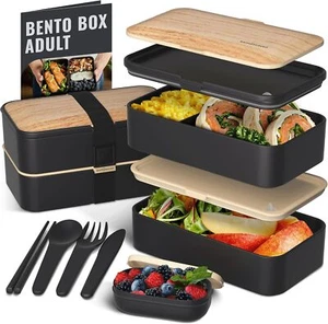 Premium Bento Box Adult Lunch Box with Compartments for Women & Men - Picture 1 of 1