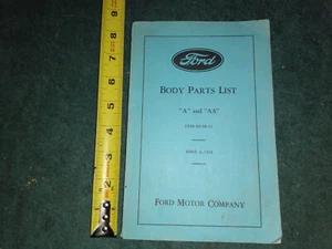 1928-1931 FORD CAR / TRUCK BODY PARTS CATALOG / USEFUL PARTS BOOK MODEL A & AA - Picture 1 of 7