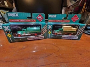 HO IMEX Railway Express Agency Tanker & Flatbed with load Trucks (NOS) - Picture 1 of 1