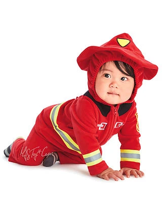 NUEVO CON ETIQUETAS Carter's Little Firefighter Acogedor Suave Disfraz de Halloween Talla 3-6 Lunes/ 12 Meses Foto 1 de 2