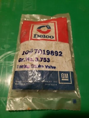 VÁLVULA OBTURADORA DE RESORTE DELCO 7019892 NUEVO (10) Foto 1 de 2