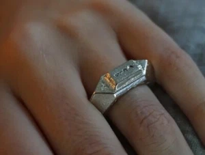 Guyus Handmade Ring, Solid 925 Sterling Silver, size J By Clovis - Picture 1 of 16