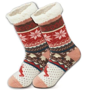 Non Slip Fuzzy Socks Slipper Socks Christmas Sock Warm Cozy for Women Girls S... - Picture 1 of 6