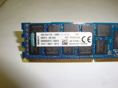Kingston Original - KTH-PL316LV/16G PC3-12800 16GB1600 MHz DDR3 ECC Registered - Image 1 of 4