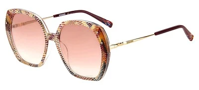 Gafas de sol Missoni MIS 0025/S 5ND patrón ciruela rosa sombreado plata espejo para mujer Foto 1 de 4
