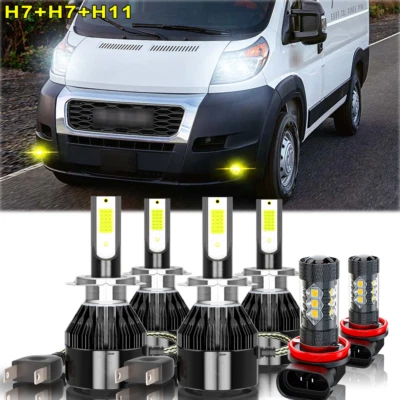 Para Ram ProMaster 1500 2500 3500 LED faros y luces antiniebla 6X bombillas Foto 1 de 4