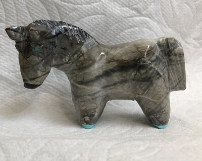 Fetiche de caballos Zuni Zuni de Enrike Leekya *FIRMADO* Nuevo Picasso 3786 Foto 1 de 4