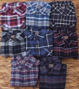 GREAT NORTHWEST BRAWNY HOMBRE SUAVE CÁLIDO GRUESO ALGODÓN FRANELA CAMISA LISTA $40 2018 - Imagen 1 de 14
