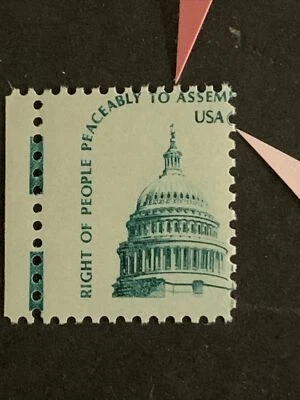 5/1103 US Stamp Scott #1591 Rare Missing 9c +Double Misperf Errors MNHOG Gr. EFO - Image 1 of 2