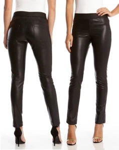 Karen Kane L79070 Black Stretchy Faux Leather Pants - $118 - Picture 1 of 4