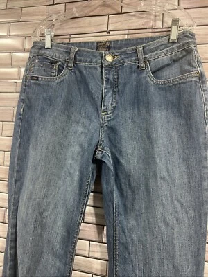 Cowgirl Up Jeans Womens 32x31 Regular "Don't Fence Me In" Blue Denim distressed - Image 1 of 4