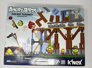 Angry Birds K'Nex Railway Runaway - 3 Bags Sealed But Missing 4 Pieces From Last - Picture 1 of 8