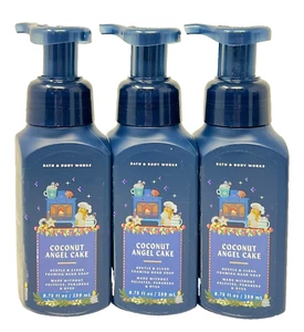 3 BATH & BODY WORKS COCONUT ANGEL CAKE GENTLE CLEAN FOAMING HAND SOAP WASH PUMP - Picture 1 of 7