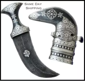 antique jambiya khanjar dagger, Yemenese Knife, Omani Khanjhar , Damascus Steel - Picture 1 of 9