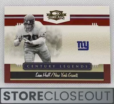2007 Donruss Threads #CL-10 Sam Huff Century Legends HOF New York Giants - Image 1 of 2