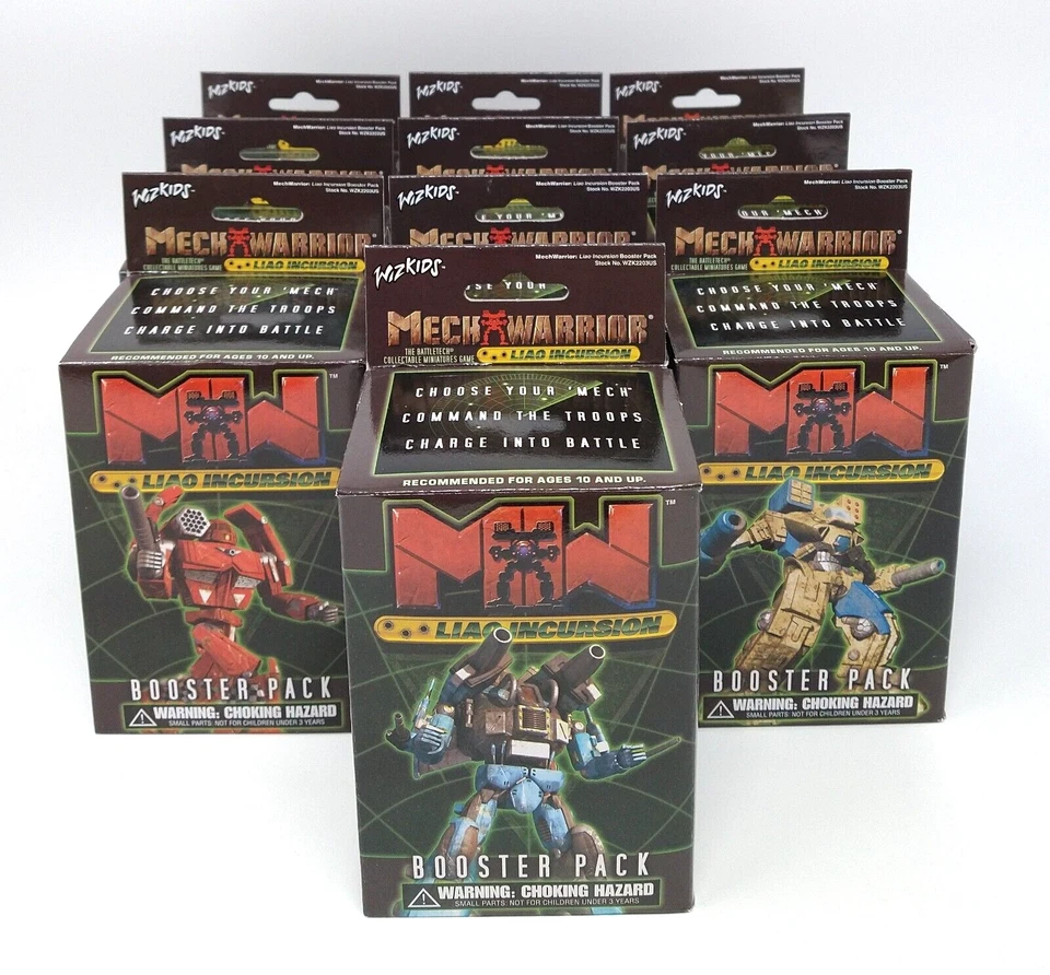 MechWarrior: Liao Incursion Booster Lote - 10 PAQUETES SELLADOS WIZKIDS Foto 1 de 4