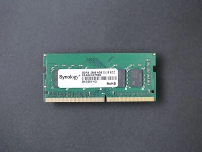 Synology D4ES01-4G 4GB DDR4-2666 ECC SODIMM CL19  Notebook Memory RS1221 DS1821 - Image 1 of 2