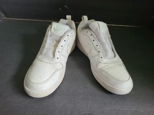 Nike Court Borough Low Tennis Shoes White 838937-111 Men's Size 9.5 NO LACES - Picture 1 of 14