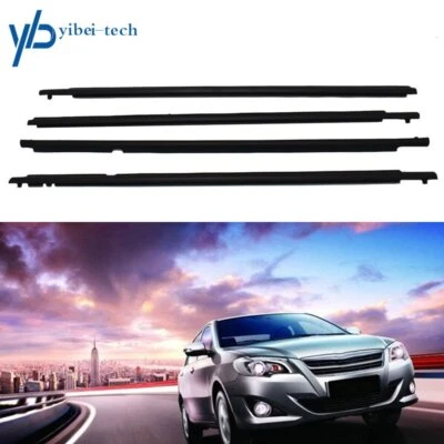 For Toyota Corolla 2009 2010 2011 2012 Window Weatherstrips Seal Belt Black 4pcs Foto 1 de 4