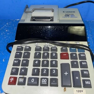Canon MP27D 12 Digit Calculator Adding Machine W/ Calendar & Clock - Picture 1 of 3