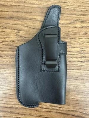 IWB LEATHER HOLSTER - GENUINE LEATHER GUN RMR-MADE IN USA! GLOCKS- Large Lights - Image 1 of 4