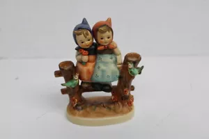 Hummel Goebel Coquettes 2 Girls on Fence #179 TMK-6 Figurine W. Germany 1984 VTG - Picture 1 of 9