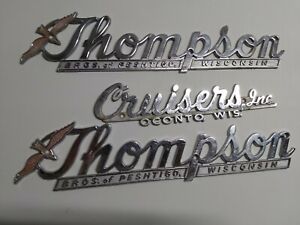 Thompson Brothers Of Peshtigo Wisconsin Vintage Boat Emblems