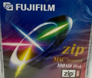 Fujifilm Zip 100 Mo disque vintage média vierge formaté MAC ordinateur rétro FUJI - Photo 1/3