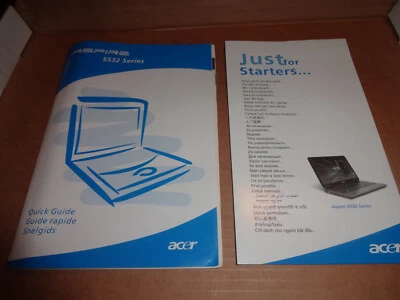 Acer Aspire 5532 Laptop Quick Guide Manual and Quick Start Guide - Image 1 of 4