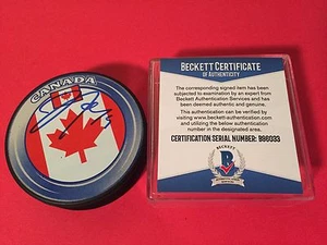 Joe Thornton Sharks Kanada signiert Puck Auto Beckett BAS COA - Bild 1 von 2