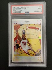 2007-08 Topps Chrome Refractor #32 Shaquille O'Neal /999 PSA 9