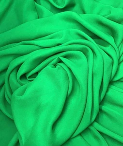 Kelly Green Sheer High Chiffon polyester Fabric 58" wide - Picture 1 of 1