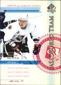 2004-05 SP Authentic Hockey #131 Marian Hossa All World Star Team