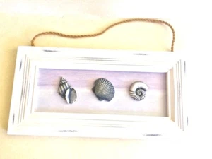  Tema de pared náutica del océano de madera en apuros blanca imagen de Sea Shell  - Imagen 1 de 5