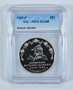 1997-P Botanic Garden Commemorative Silver Dollar PR70 DCAM ICG - Picture 1 of 5