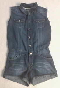 Levis Strauss & Co Denim Button Up Sleeveless Romper Youth 10-12 Yrs Size M - Picture 1 of 8
